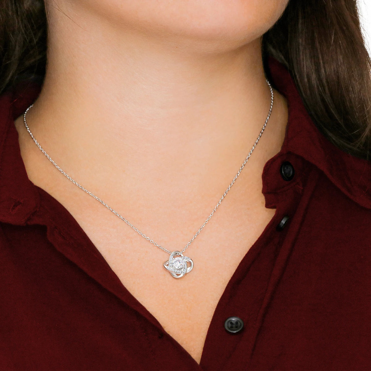 You Give Me A Boner Love Knot Necklace, Funny Girlfriend Wife Necklace Gift, Mother’s Day Gifts