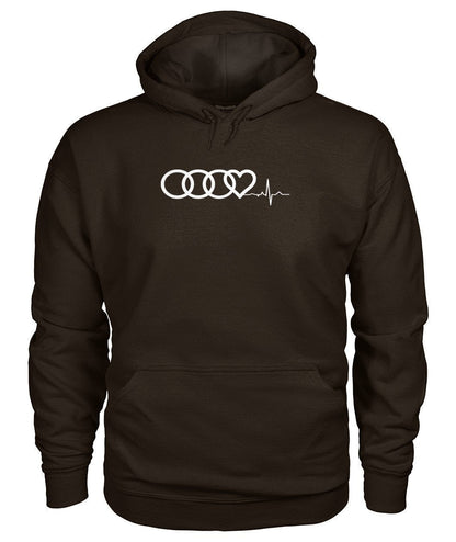 AUDI Herzschlag HEART BEAT Gildan Pullover Sweatshirt Hoodie