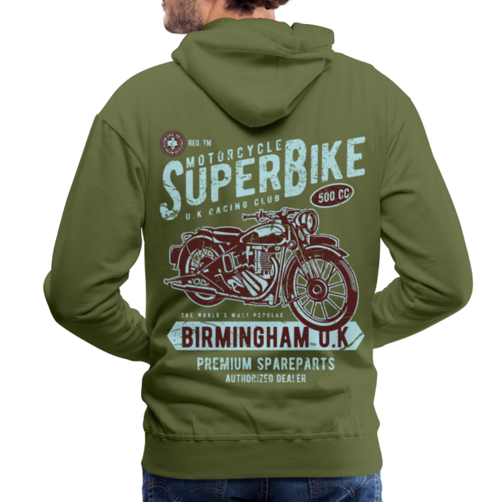 Super Bike Motorcycle Men’s Premium Hoodie - olive green