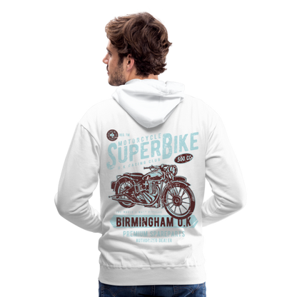 Super Bike Motorcycle Men’s Premium Hoodie - white