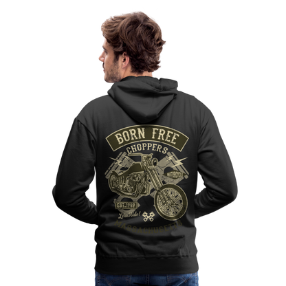 Born Free Choppers Motorcycle Men’s Premium Hoodie - black