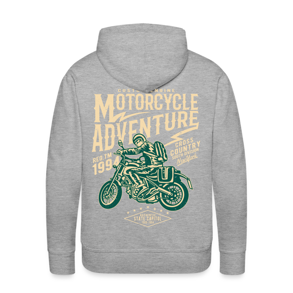 Motorcycle Adventure Men’s Premium Hoodie - heather grey