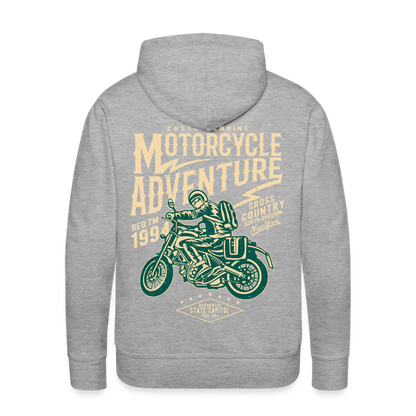 Motorcycle Adventure Men’s Premium Hoodie - heather grey