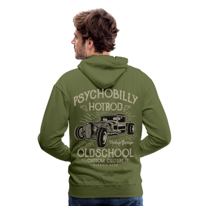 Psychobilly hotrod Men’s Premium Hoodie - olive green