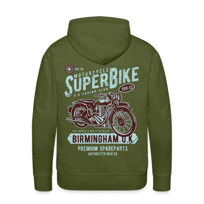 Super Bike Motorcycle Men’s Premium Hoodie - olive green