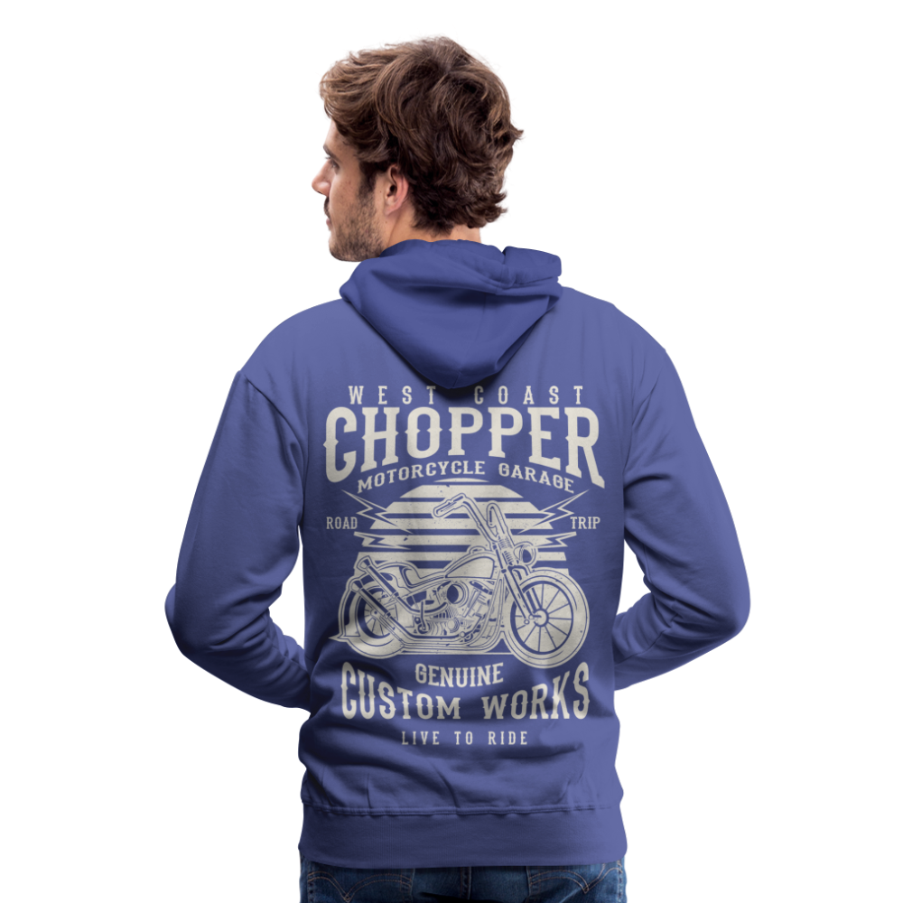 West Coasr Chopper Motorcycle Garage Men’s Premium Hoodie - royal blue