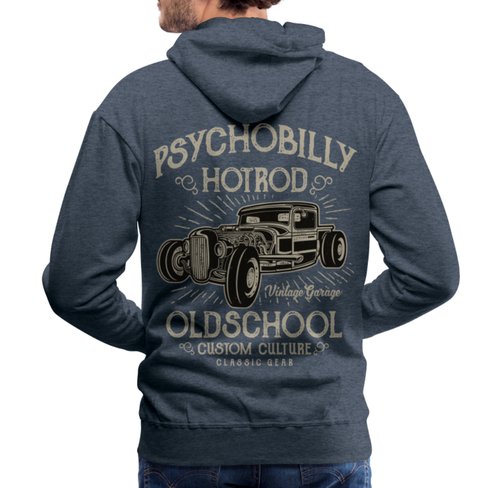 Psychobilly hotrod Men’s Premium Hoodie - heather denim