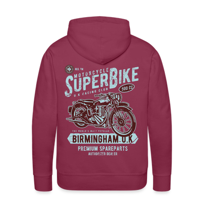 Super Bike Motorcycle Men’s Premium Hoodie - bordeaux