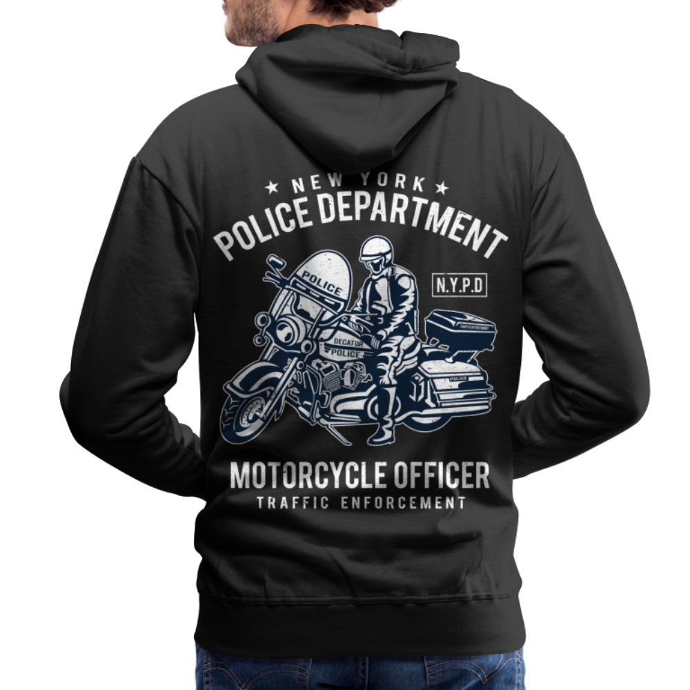 New York Police Department Motorcycle Officer Men’s Premium Hoodie - black