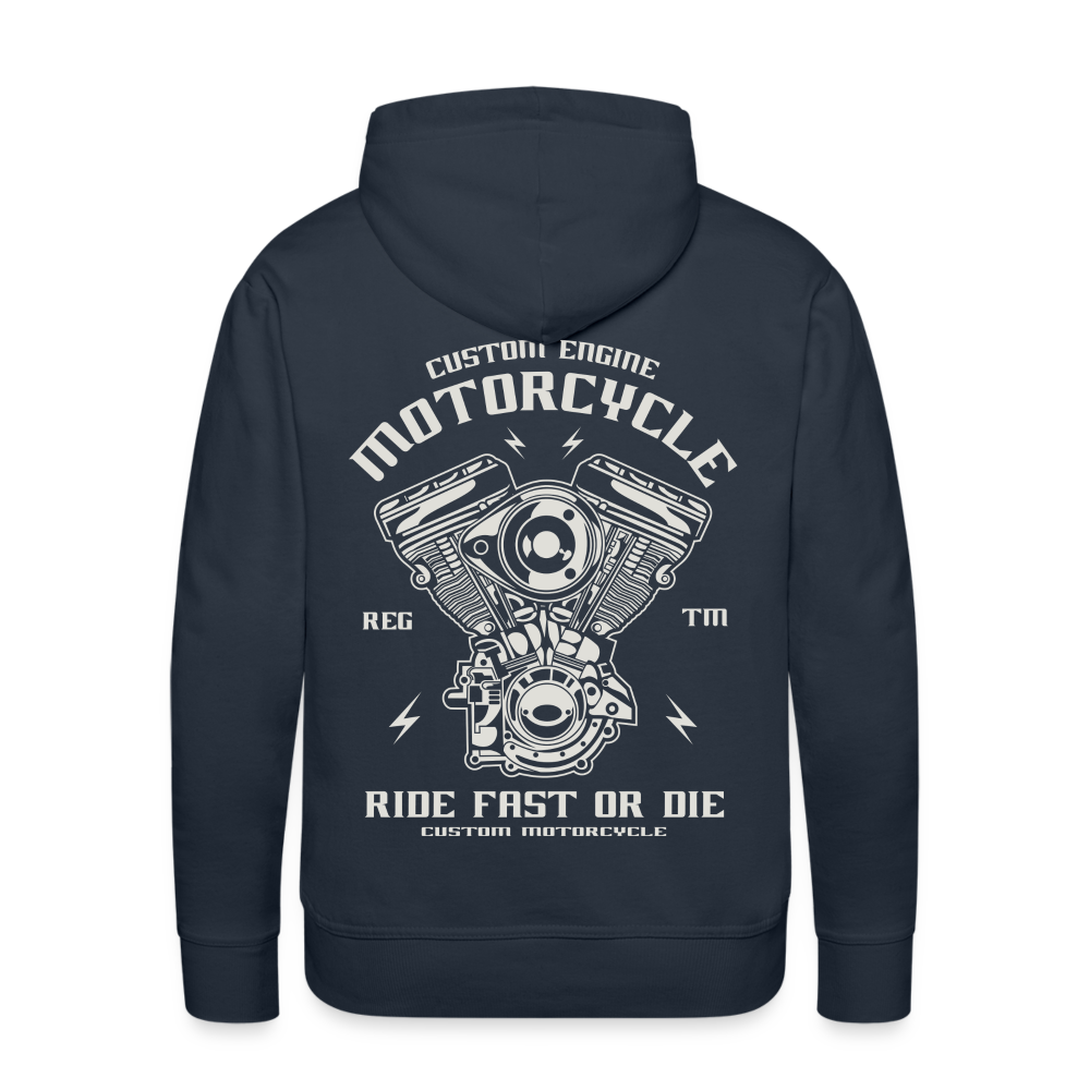 Ride Fast or Die Motorcycle Men’s Premium Hoodie - navy