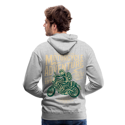 Motorcycle Adventure Men’s Premium Hoodie - heather grey