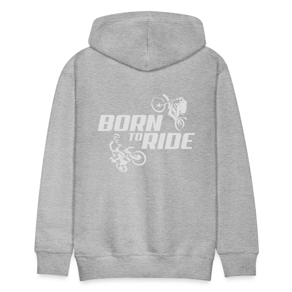 Born to Ride Motocross Men’s Premium Hoodie - heather grey