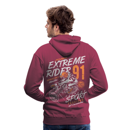 Extremerider Motorcycle Men’s Premium Hoodie - bordeaux