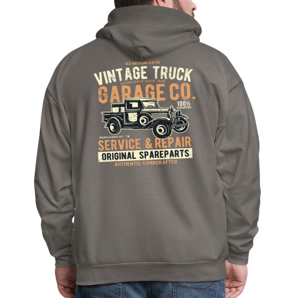 Vintage truck Cars Men's Hoodie - asphalt gray