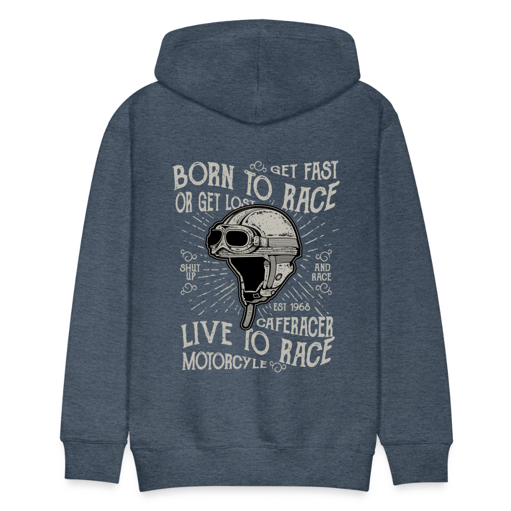 Born to Race Car's Men’s Premium Hoodie - heather denim