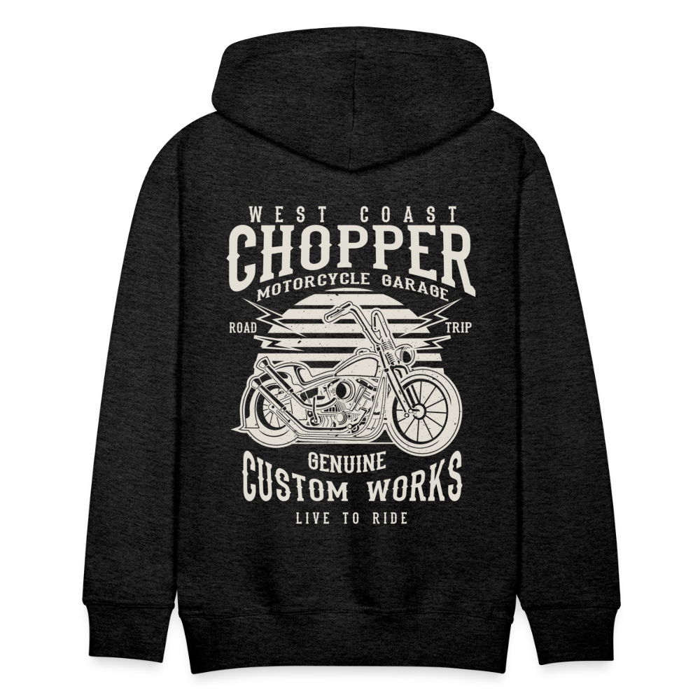 West Coasr Chopper Motorcycle Garage Men’s Premium Hoodie - charcoal grey