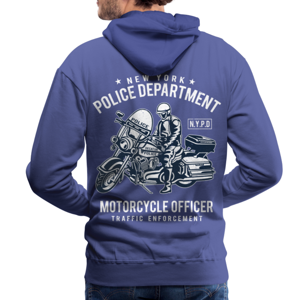 New York Police Department Motorcycle Officer Men’s Premium Hoodie - royal blue