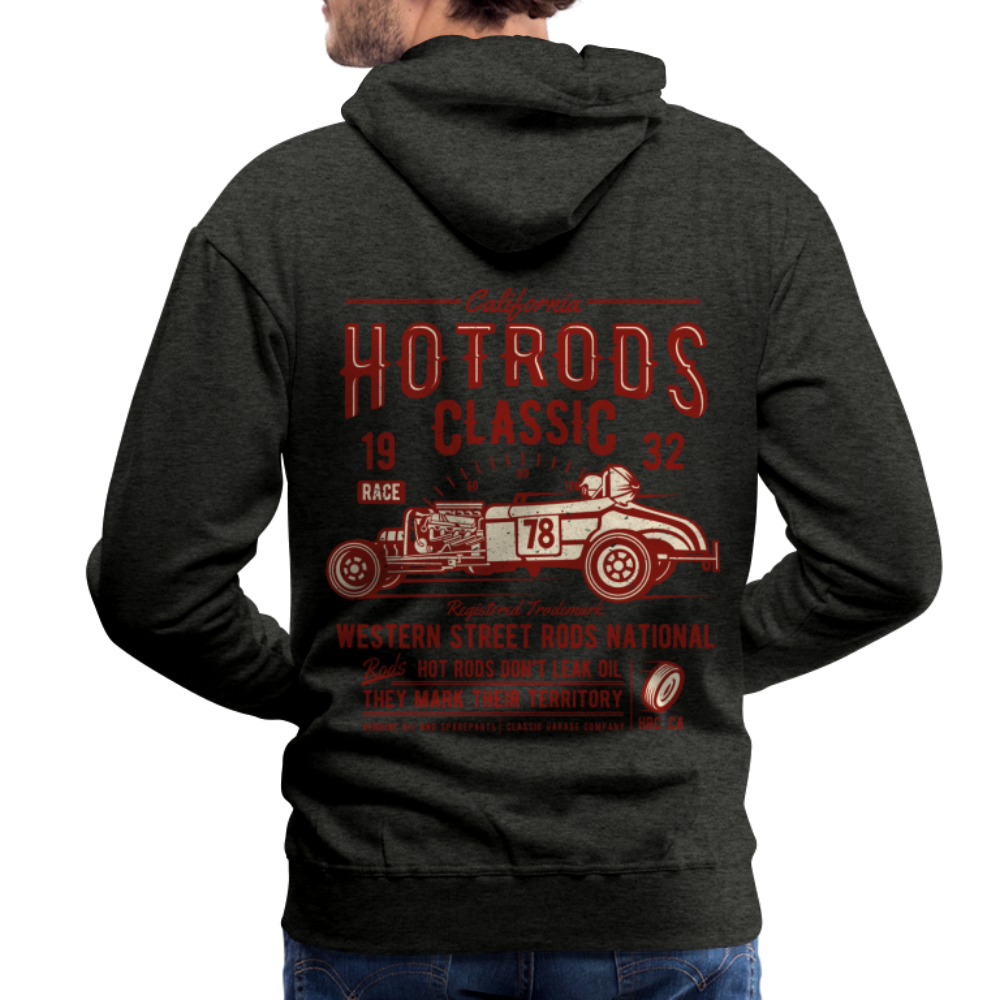 Hot Rods Race Classic Men’s Premium Hoodie - charcoal grey