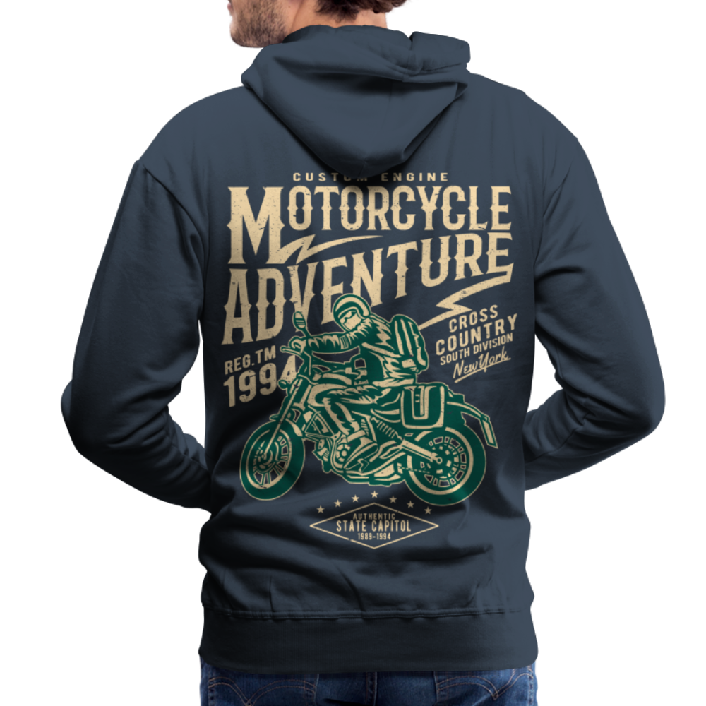 Motorcycle Adventure Men’s Premium Hoodie - navy