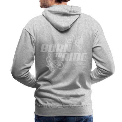 Born to Ride Motocross Men’s Premium Hoodie - heather grey