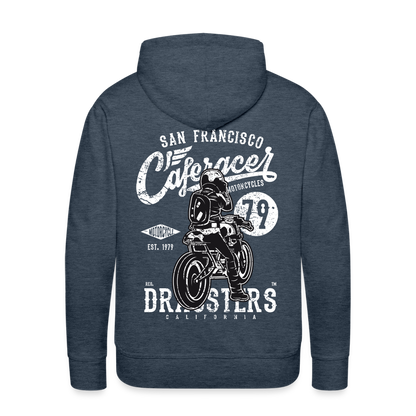 Motorcycle San Francisco Caferacer Men’s Premium Hoodie - heather denim