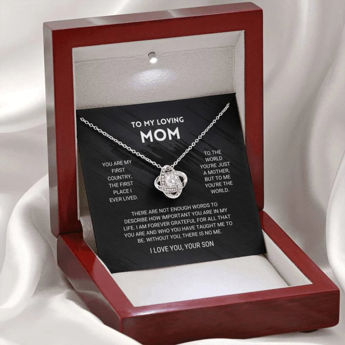 You are My First Country &#8211; To My Mom Necklace, Mom Birthday Gift, Mother&#8217;s Day Gifts from Son