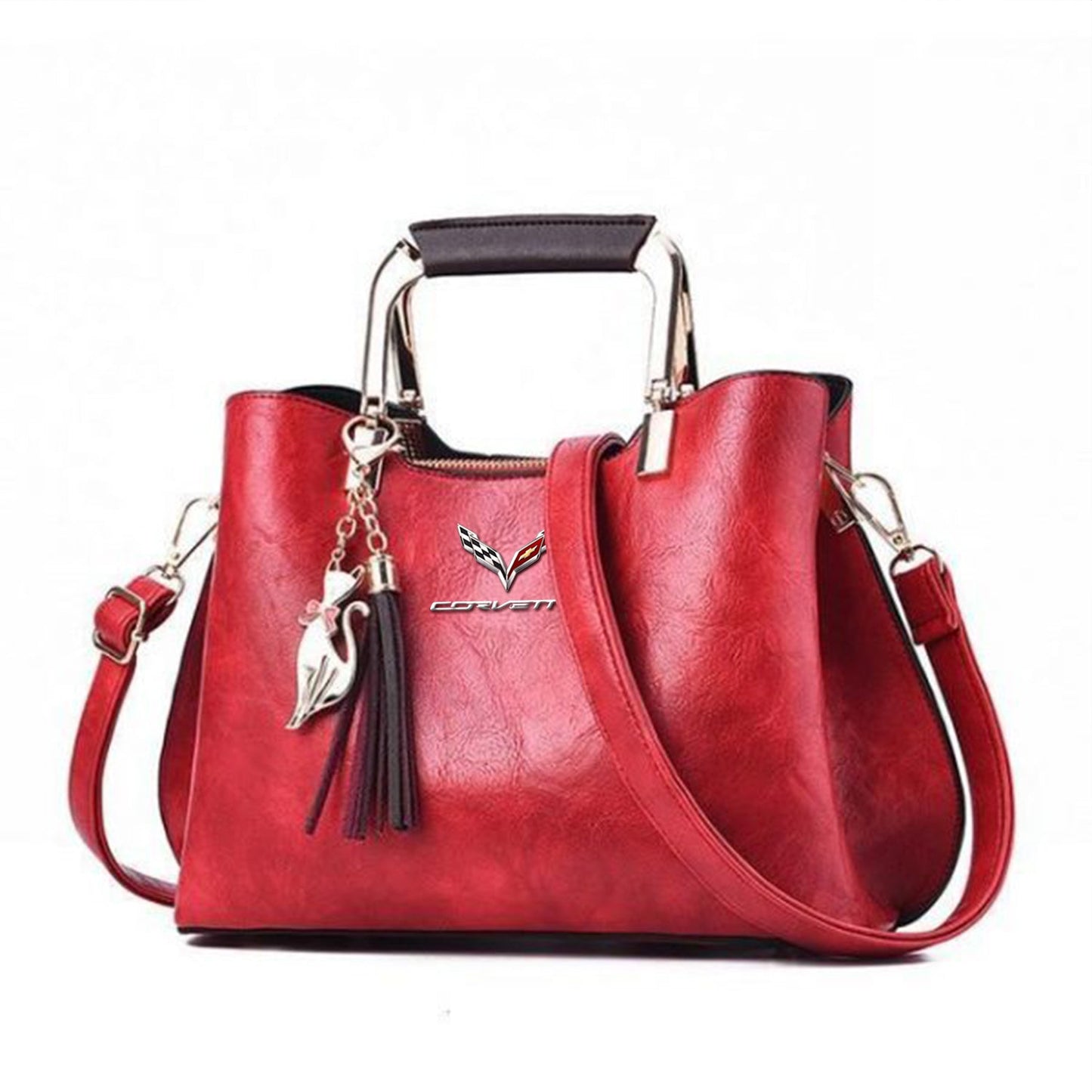 Corvette Deluxe Handbag For Women-bag-Driver Apparel-Red-Driversapparel.com