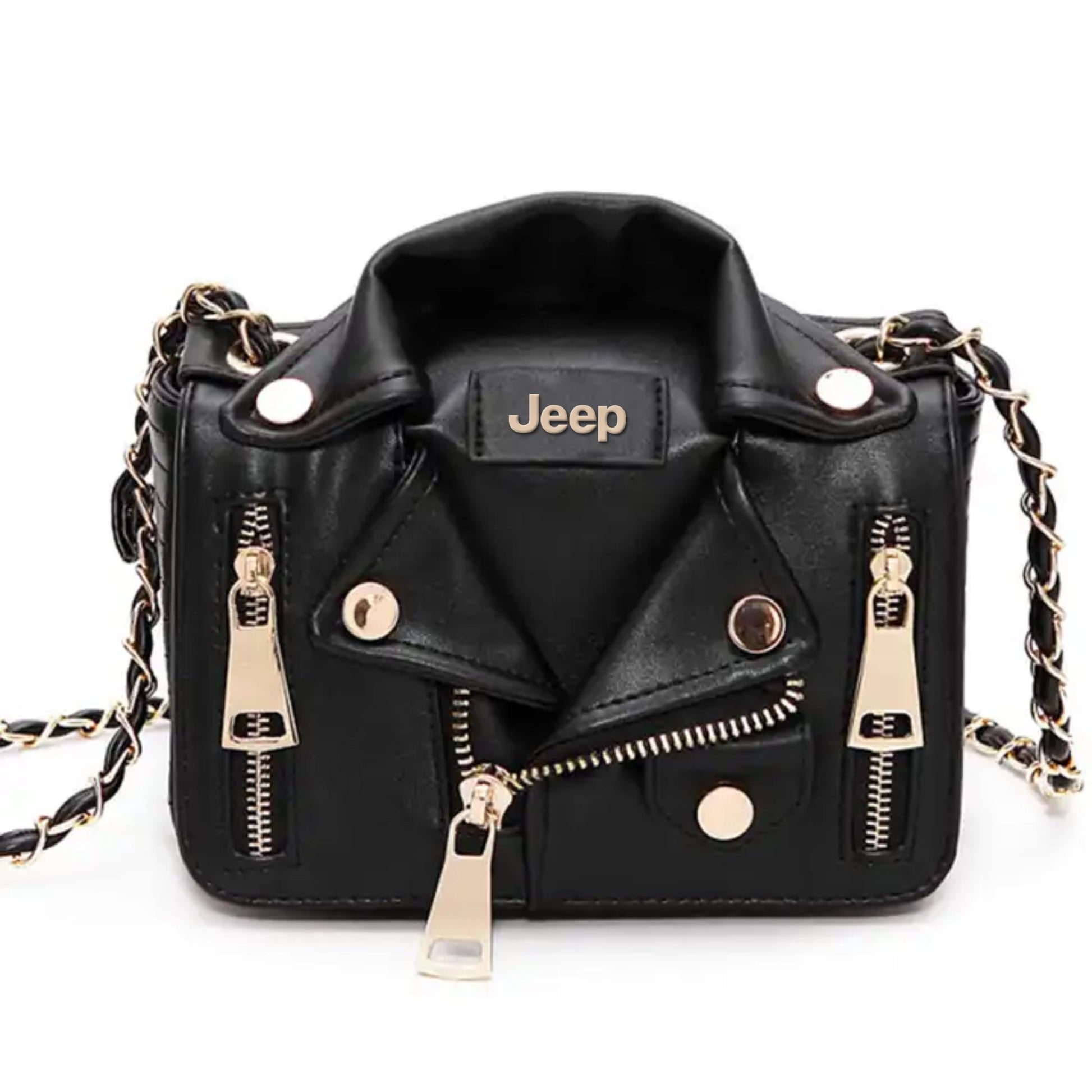 Jeep Luxury Collar Women’s Handbag-bag-Driver Apparel-Black-Driversapparel.com