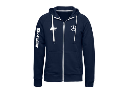 AMG Mercedes Contrast Zipper Hoodie_Driver_Clothing