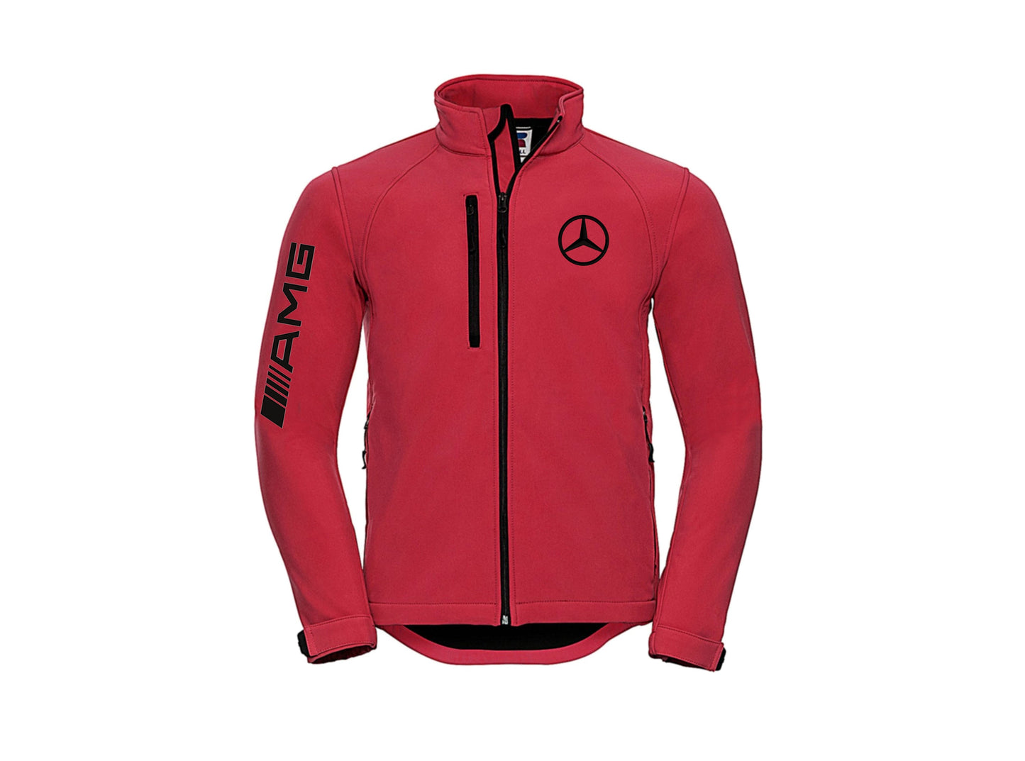 AMG Mercedes Soft Shell Bike Style Jacket without Hood_Driver_Clothing