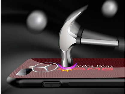 Mercedes Toughened Glass Anti-Fall Protective Iphone Cover