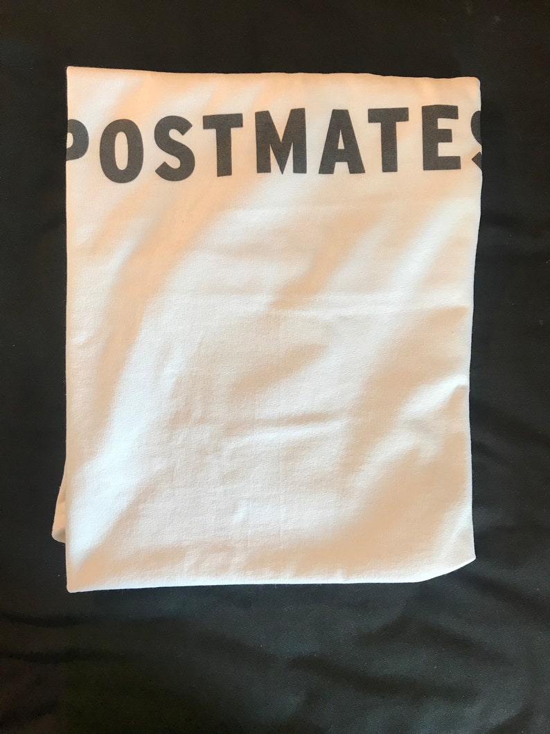 POSTMATES Logo Tee Shirt for Food Delivery Drivers, Large/XL