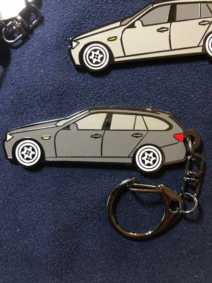 BMW E91 E36 Touring Wagon Enamel Keychain (DARK GRAY)