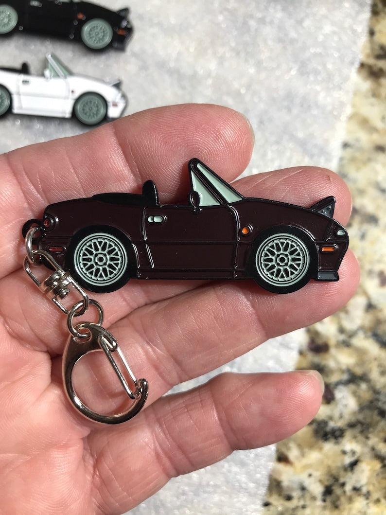 NA Miata MX5 Keychains with BBS Wheels_driver_clothing_drivi.store