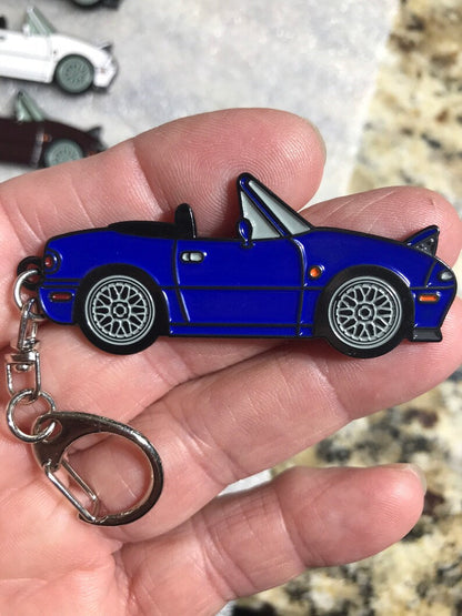 NA Miata Mk1 MX5 Keychains with BBS Wheels (6 Colors)_driver_apparel_drivi.store