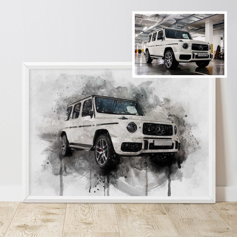 Personalized Car Portrait: A Unique Gift for Car Enthusiasts_driver_clothing_drivi.store