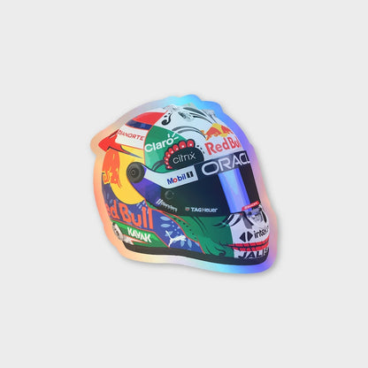 Holographic Checo Perez F1 Mini Helmet Sticker