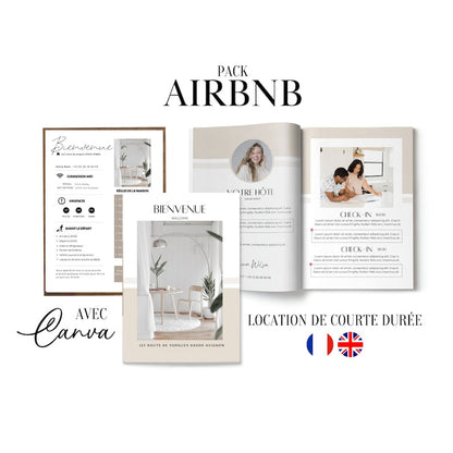 French-English Airbnb Welcome Guide and Poster Template