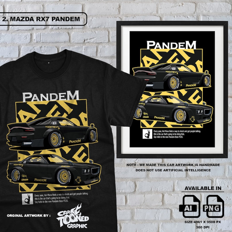 JDM T-Shirt Design PNG: Vector Car for Urban Sublimation/DTG_driver_clothing_drivi.store