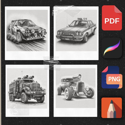 Car Collection Procreate Brushes: Rev Up Your Automotive Art