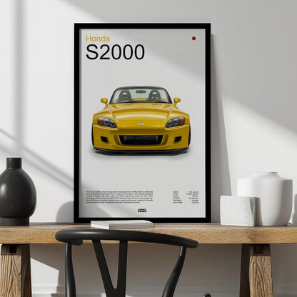 Honda S2000 Japanese Supercar Wall Art_driver_clothing_drivi.store