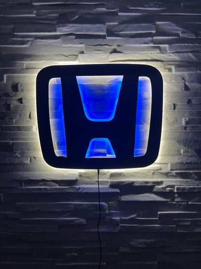 Honda Logo LED Sign: Sleek Automotive Decor_driver_clothing_drivi.store