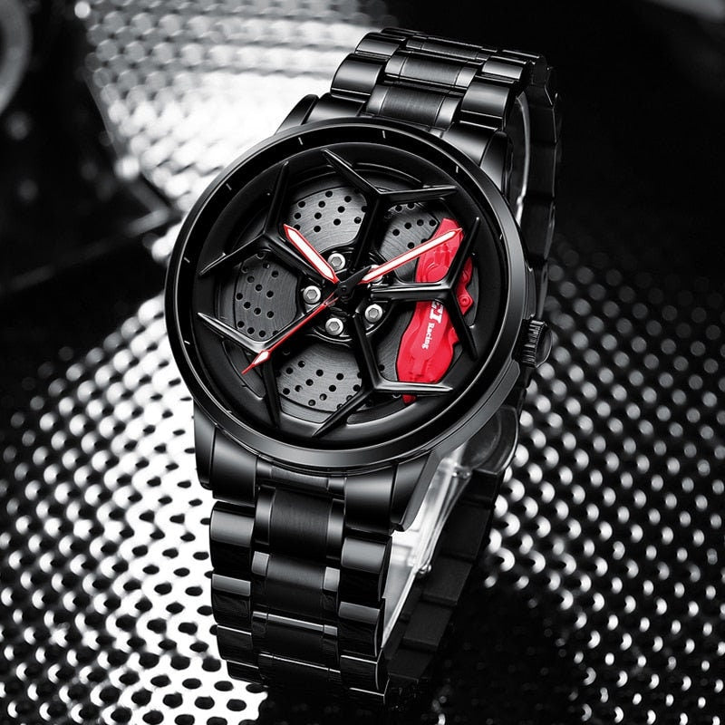 Gyro - Lambo Tei Racing Alloy Wheel Watch, Car Enthusiastic Accessories.