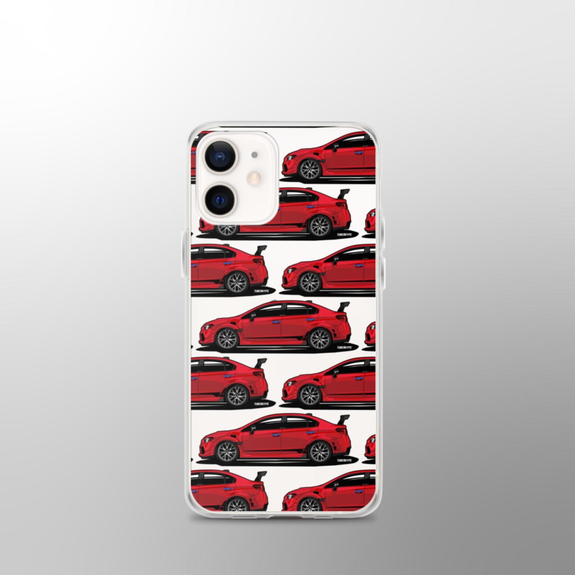 Subaru WRX STI Clear iPhone Case - Pure Red