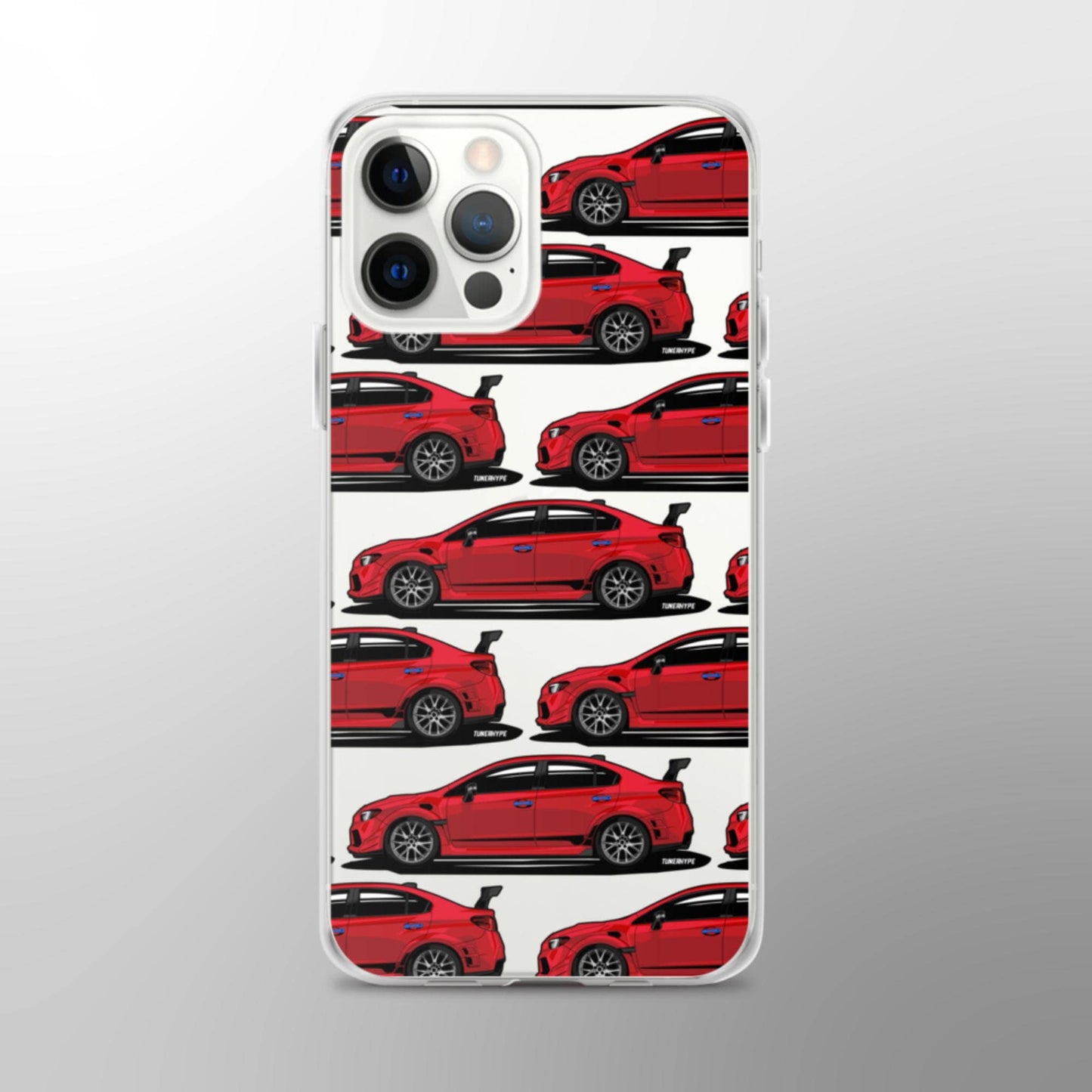 Subaru WRX STI Clear iPhone Case - Pure Red