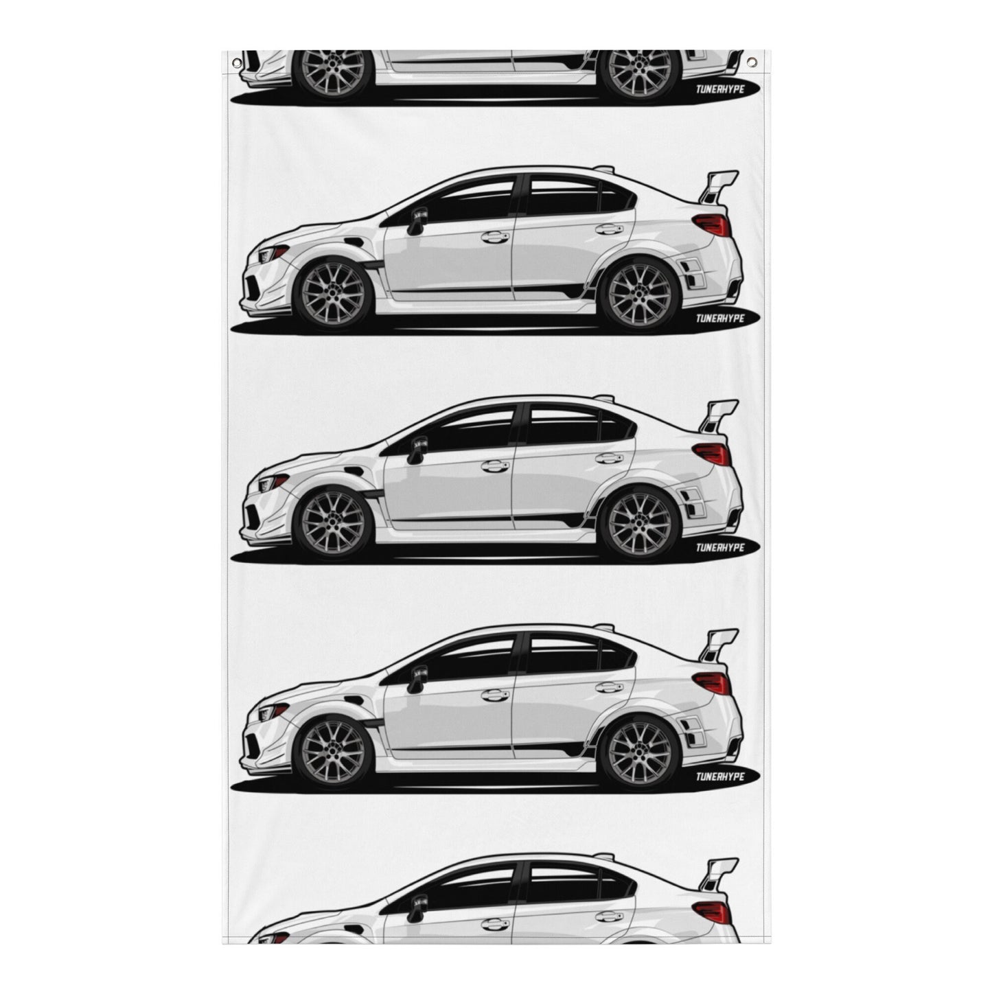 Subaru WRX STI Flag - Crystal White