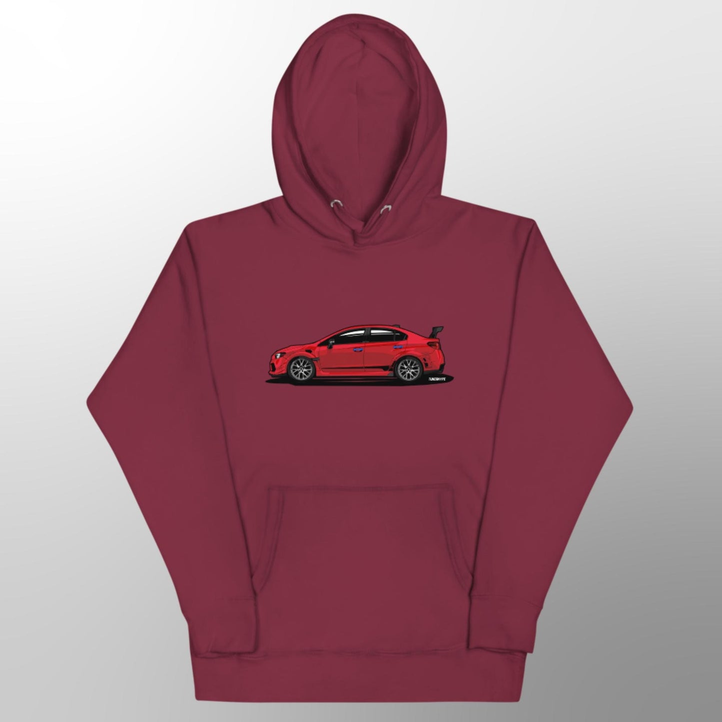 Subaru WRX STI in Pure Red - Extra Comfy Premium Blend Hoodie