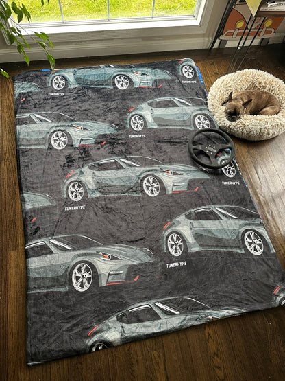 Coperta con Stampa Totale Nissan 370z Nismo Edition - Regalo per gli Appassionati di Auto, Regalo di Natale Divertente, Regalo Nissan 350z, Regalo Nismo