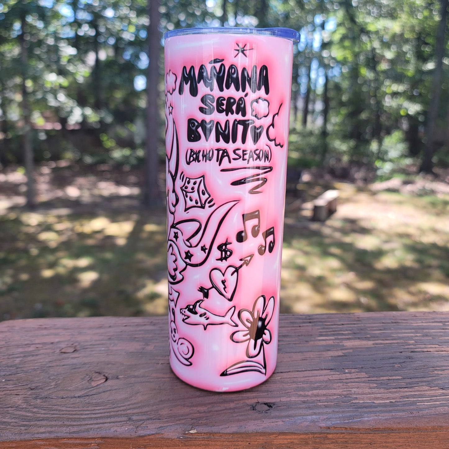 Custom Bichota Season Karol G Mañana Será Bonito Pink Design 20 Oz Tumbler