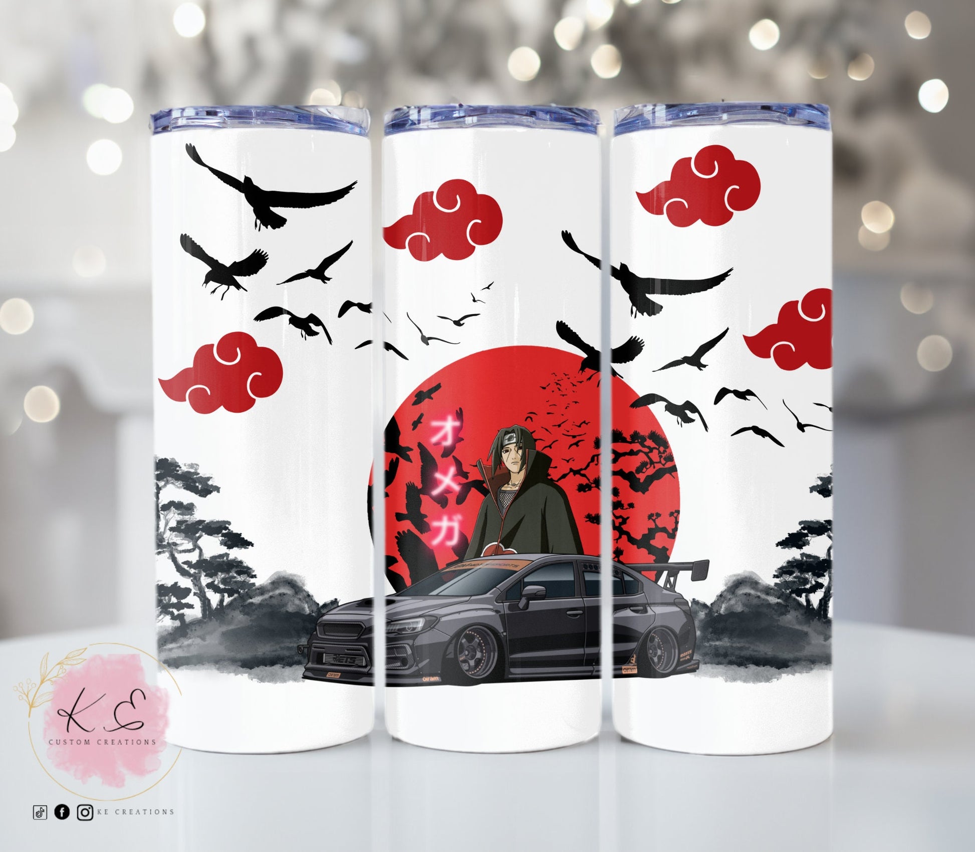 Custom JDM 20oz Tumbler - Anime Red / White Tumbler